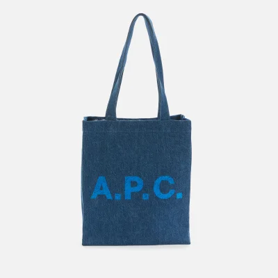 A.P.C. Men's Lou Tote Bag - Washed Indigo