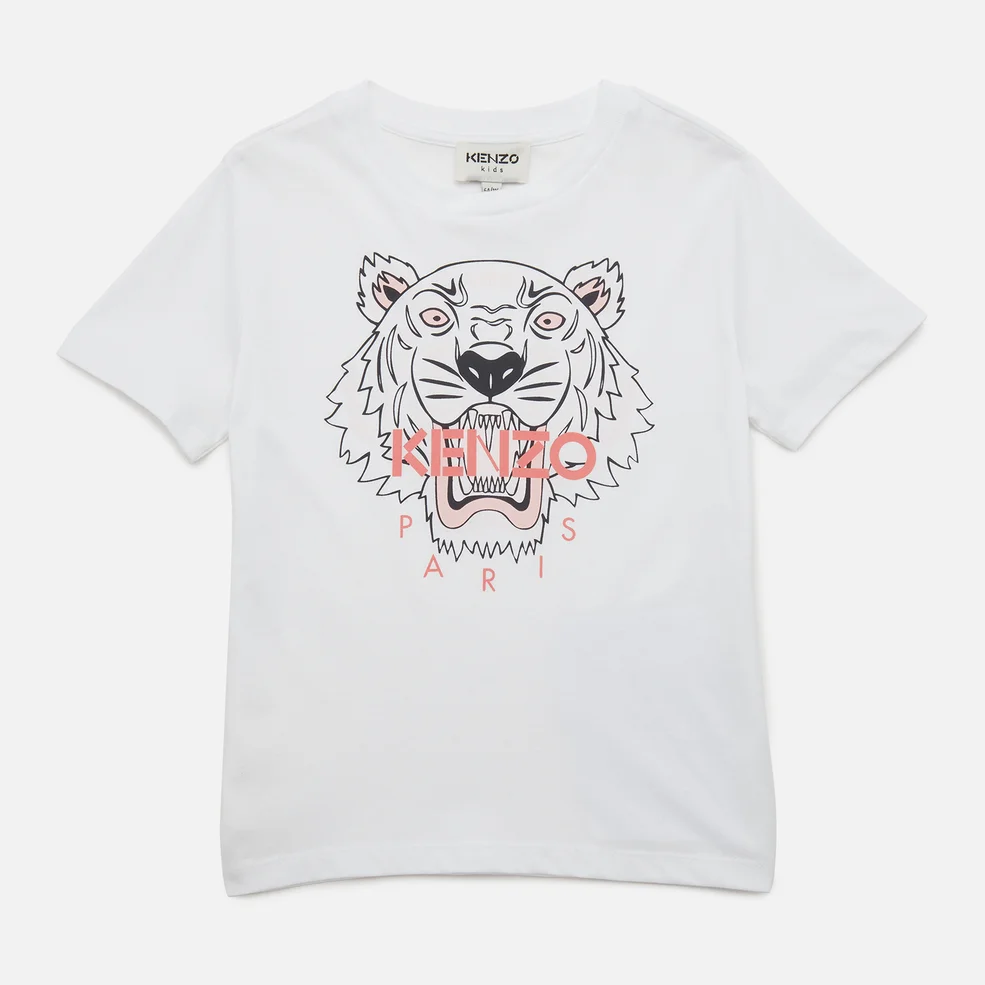 KENZO Girls' Tiger T-Shirt - White Image 1