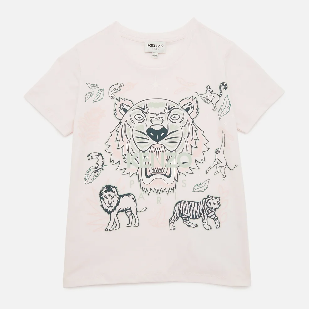 KENZO Girls' Tiger T-Shirt - Pale Pink Image 1