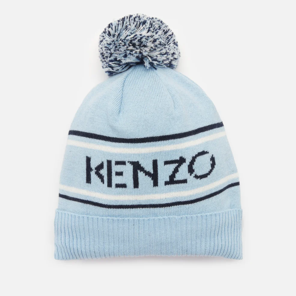 KENZO Babys' Boy Bobble Hat - Pale Blue Image 1