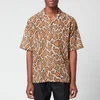 Martine Rose Men's Oversized Hawaiian Shirt - Brown Python - Image 1