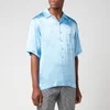 Martine Rose Men's Oversized Hawaiian Shirt - Light Blue - Image 1