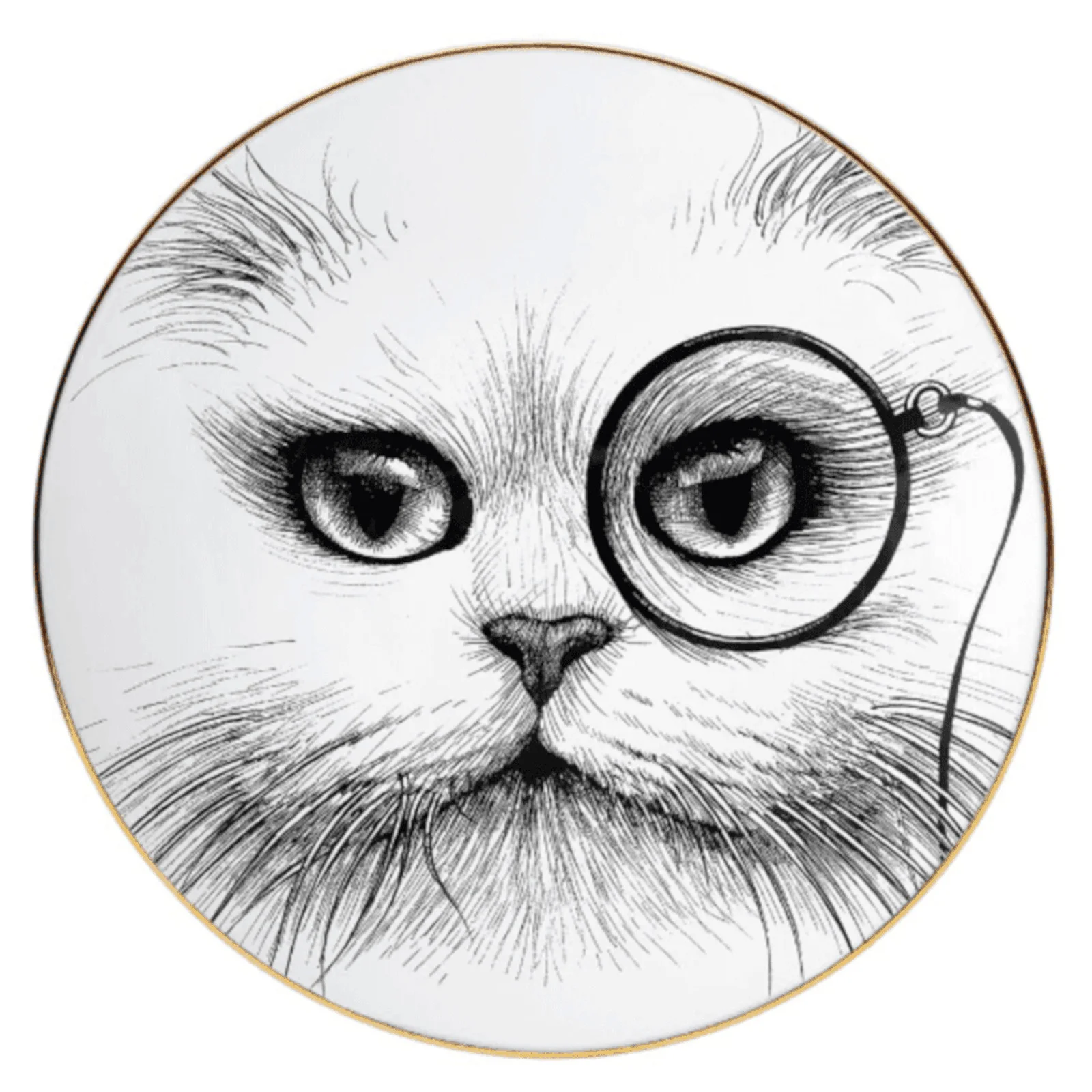 Rory Dobner Decorative Perfect Plate - Cat Monocle Image 1