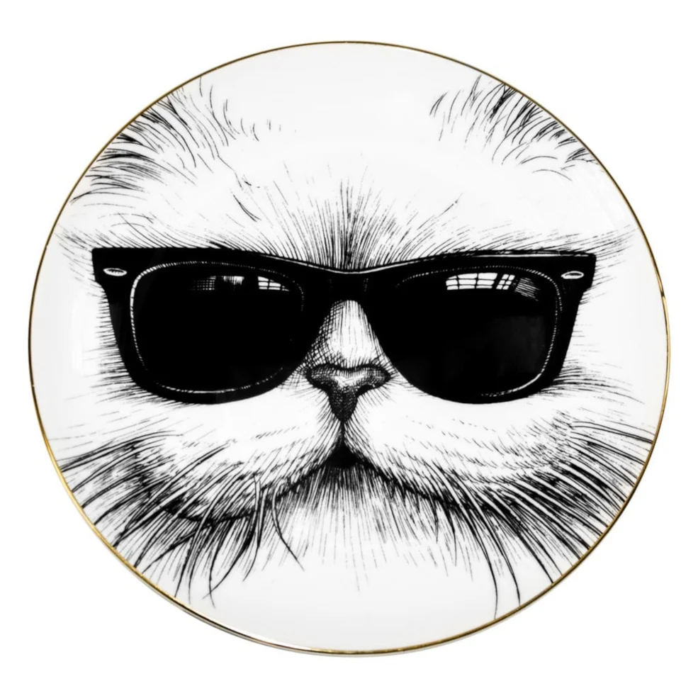 Rory Dobner Decorative Perfect Plate - Cool Cat Image 1