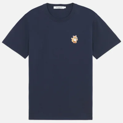 Maison Kitsuné Men's All Right Fox Patch Classic T-Shirt - Navy