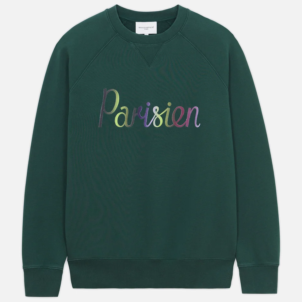 Maison Kitsuné Men's Parisien Classic Sweatshirt - Dark Green Image 1