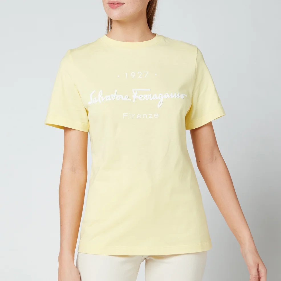 Salvatore Ferragamo Women's Signature T-Shirt - Yellow Image 1