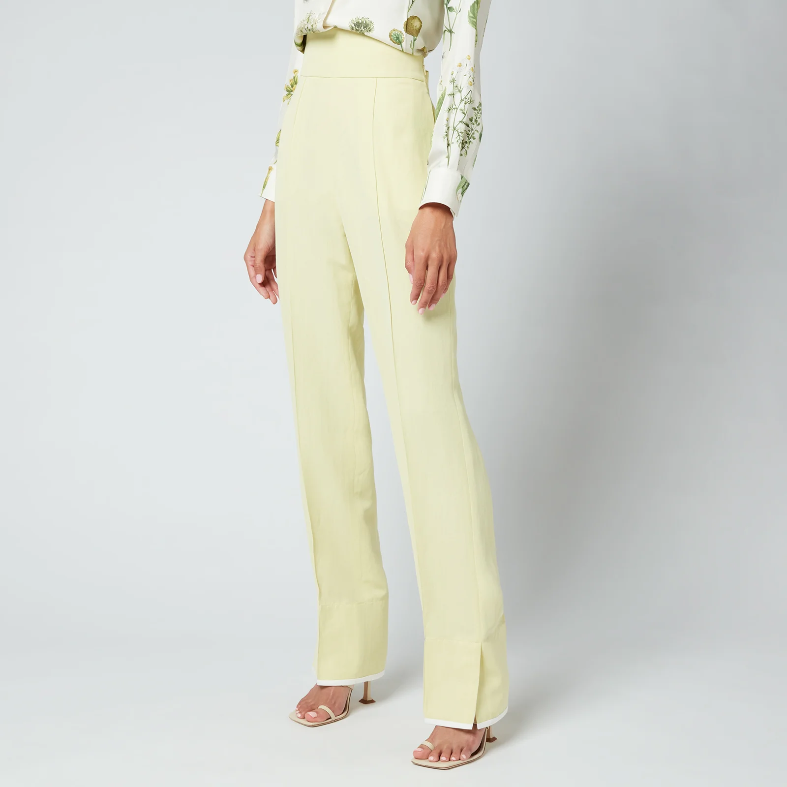 Salvatore Ferragamo Women's Gabardine Trousers - Technicolor Yellow Image 1