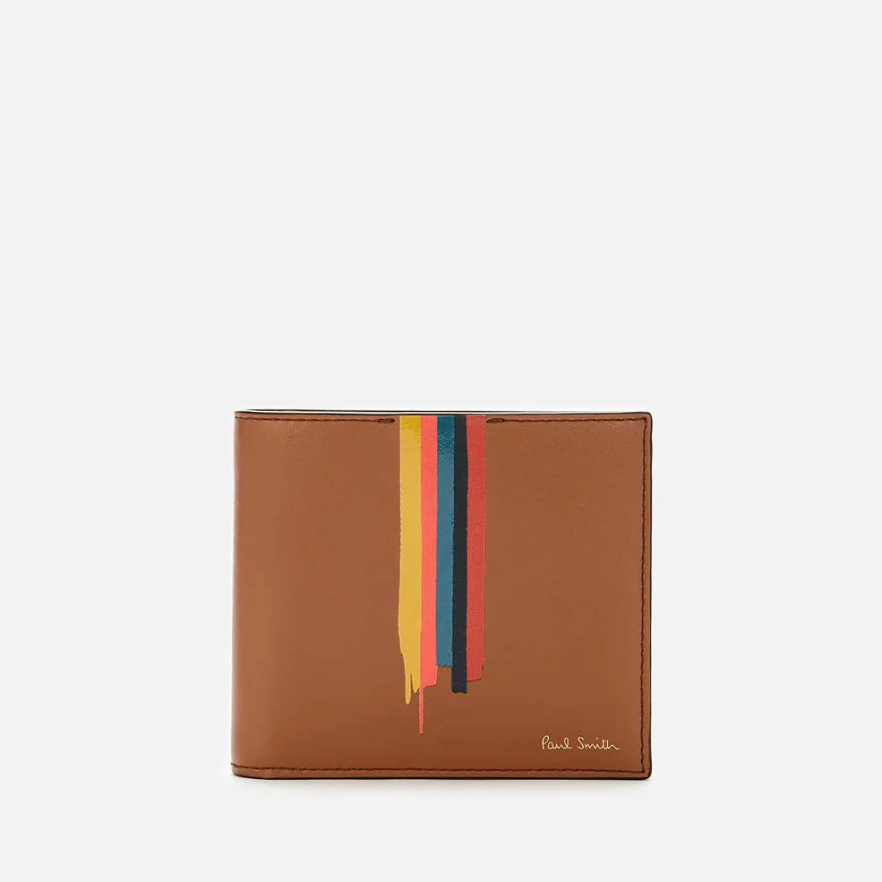 PS Paul Smith Men's Paint Stripe Bifold Wallet - Tan Image 1