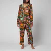 Karen Mabon Women's Fashion Cats Pyjama Set - Green - Image 1
