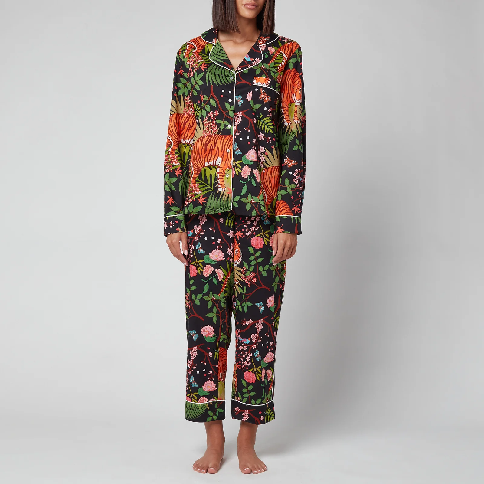 Karen Mabon Women's Midnight Tiger Pyjama Set - Navy Image 1