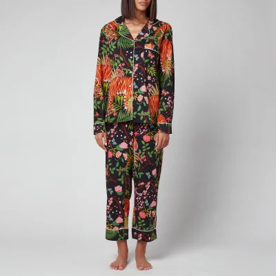 Karen Mabon Women's Midnight Tiger Pyjama Set - Navy