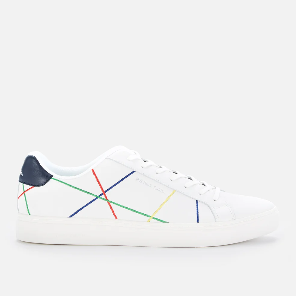 PS Paul Smith Men's Rex Leather Cupsole Trainers - White/Multi Abstract Image 1