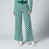 Kitri Women's Kara Checker Knitted Trousers - Green Checker - Image 1