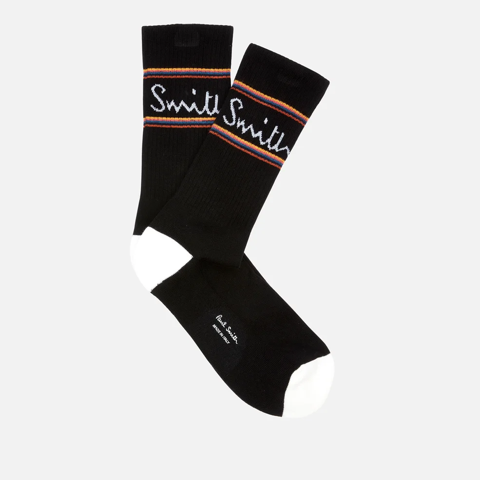PS Paul Smith Men's Logo Socks - Black Image 1