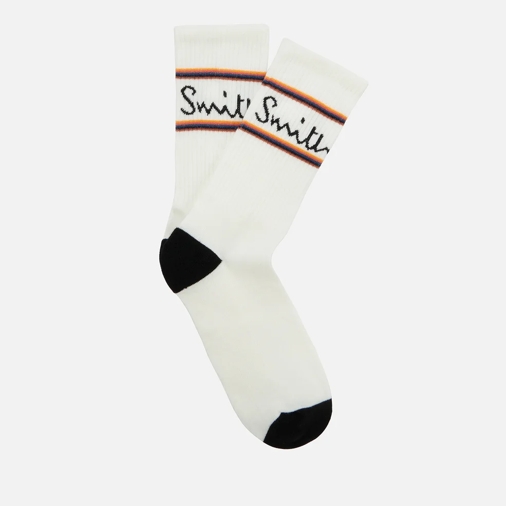 PS Paul Smith Men's Logo Socks - White Image 1