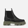 Ganni Women's Leather Chelsea Boots - Black/Green - Image 1