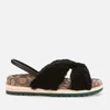 Coach Women's Tally Shearling Sandals - Black - Image 1