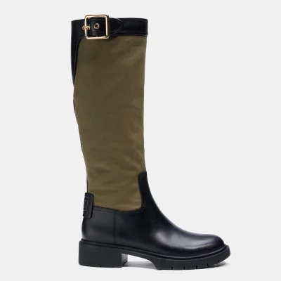 Coach Women's Leigh Leather Knee High Boots - Army Green