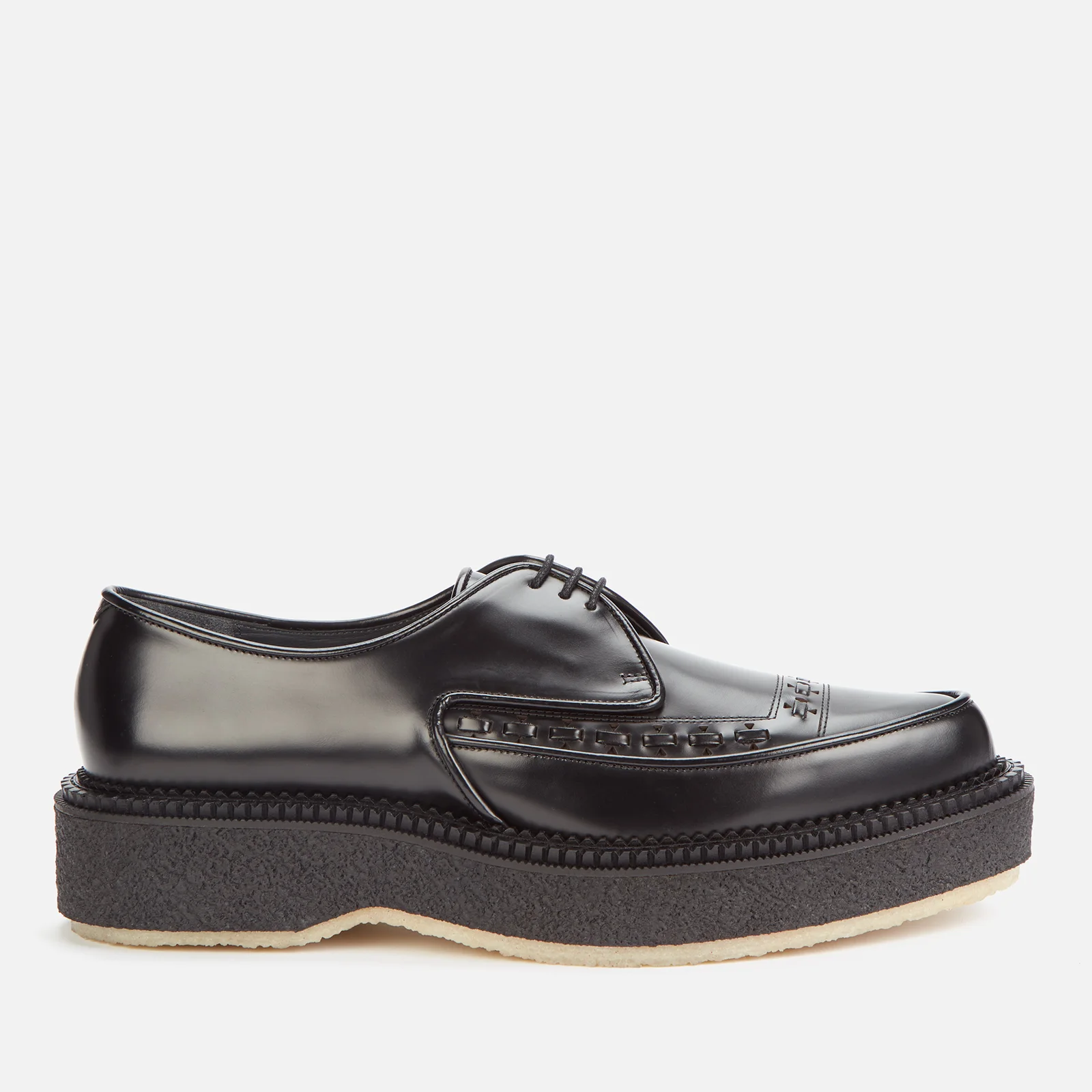 Adieu Men's Type 101 Leather Crepe Sole 3-Eye Shoes - Black Image 1