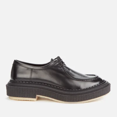 Adieu Men's Type 153 Leather Crepe Sole 2-Eye Shoes - Black