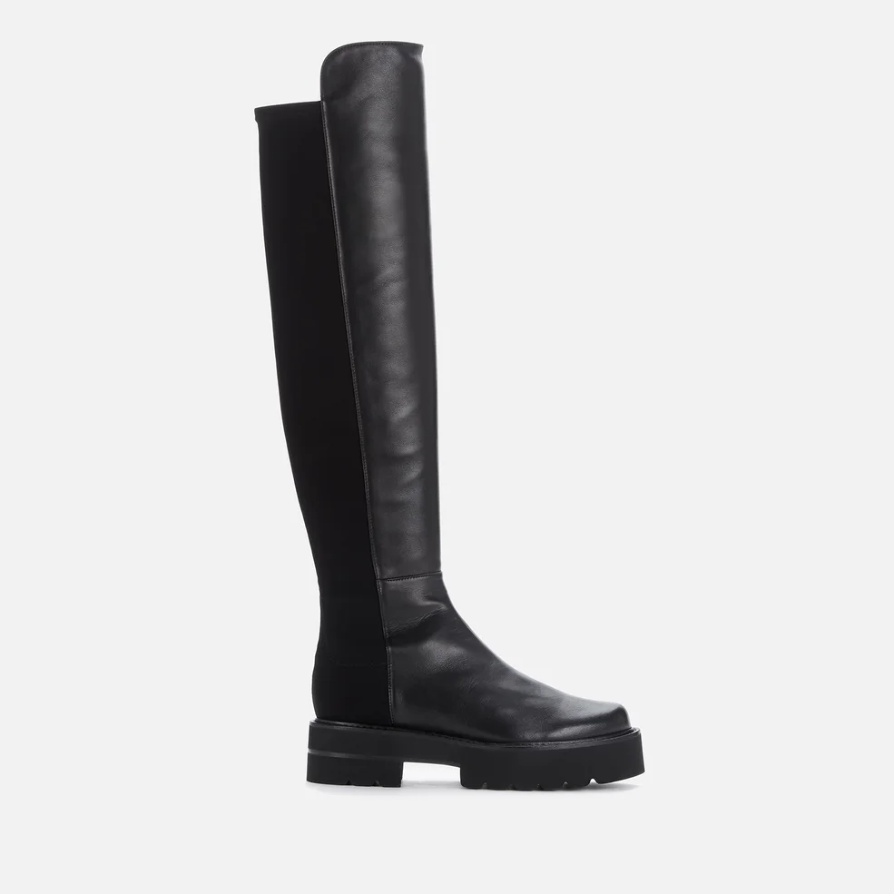 Stuart Weitzman Women's 5050 Suede/Leather Ultralift Knee High Boots - Black Image 1