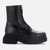 Stuart Weitzman Women's Charli Zip Leather Sportlift Boots - Black - Image 1