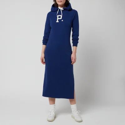 Polo Ralph Lauren Women's Hooded Midi Sweatshirt Dress - Fall Royal