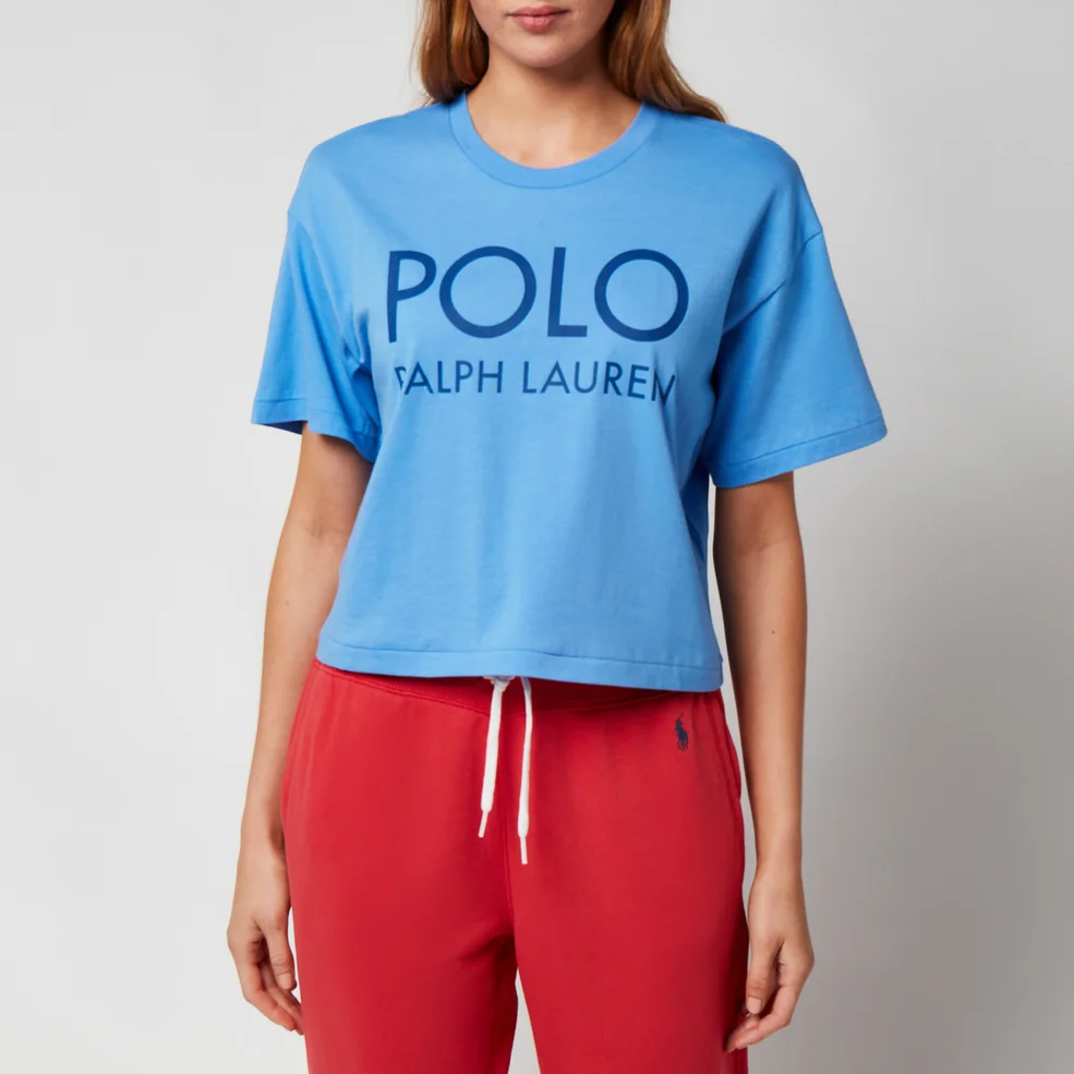 Polo Ralph Lauren Women's Cropped Boxy T-Shirt - Harbor Island Blue Image 1