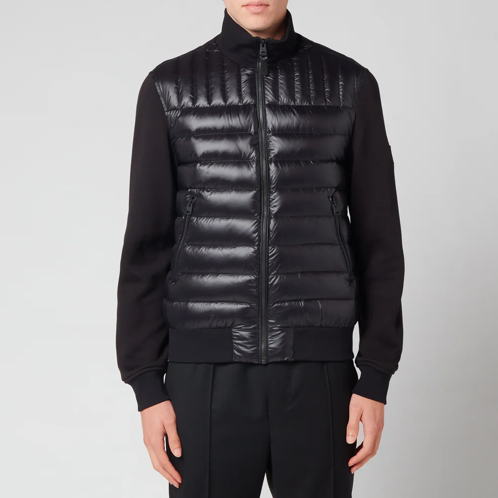 Mackage Men's Collin Bomber Jacket with Quilted Down Front Body - Black Image 1