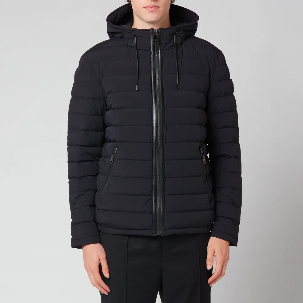 Mackage Men's Mike Stretch Lightweight Down Jacket with Hood - Black Image 1