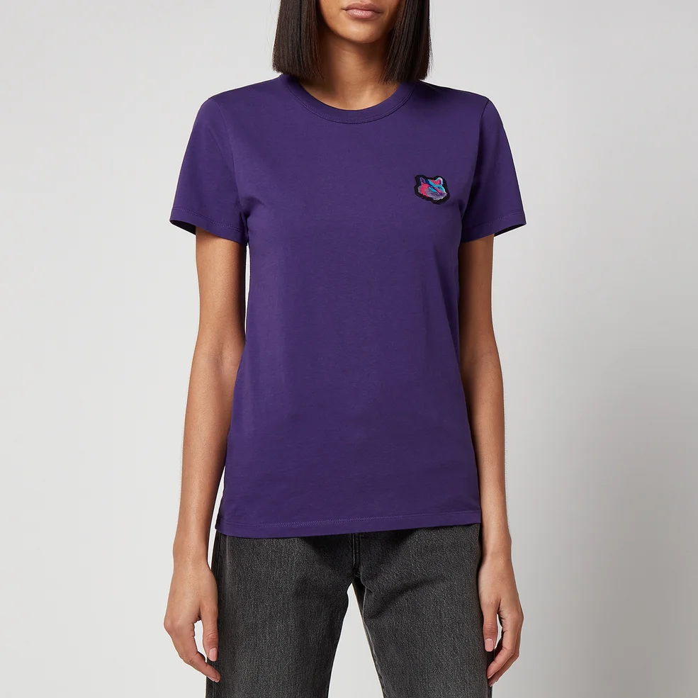 Maison Kitsuné Women's Pixel Fox Head Patch Classic T-Shirt - Purple Image 1