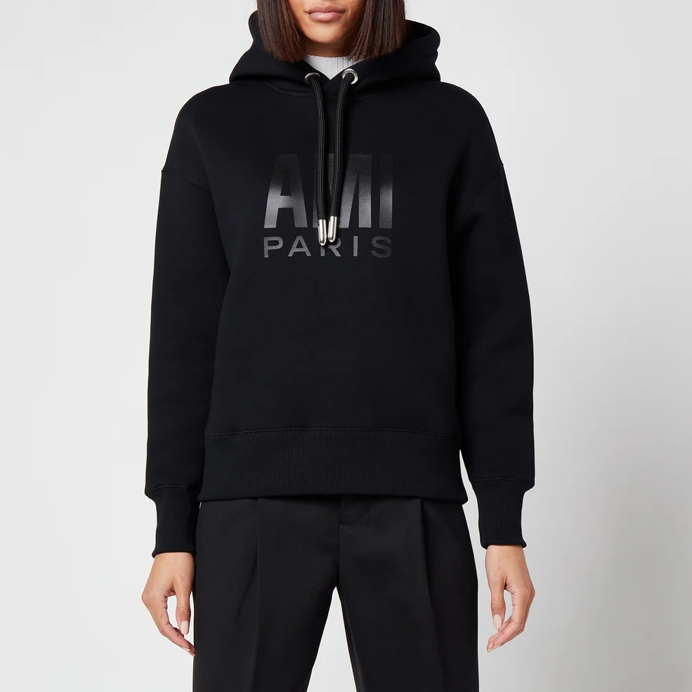 AMI Women's Paris Pullover Hoodie - Black Image 1