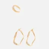 Joanna Laura Constantine Women's Feminine Wave Hoop Ear-Set - Gold - Image 1