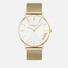 Coach Women's Perry Mesh Strap Watch - Gold - Image 1