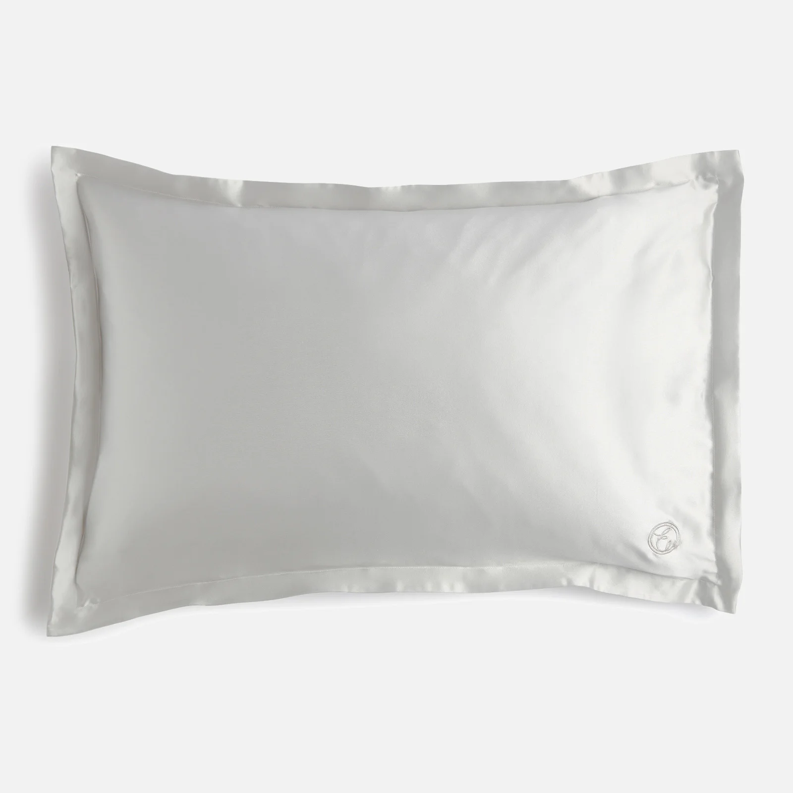 ESPA Home Oxford Edge Silk Pillowcase - Moonlight Grey Image 1