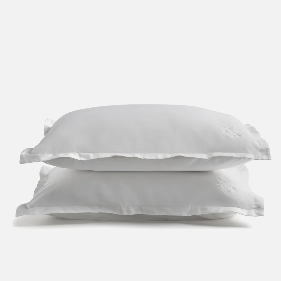 ESPA White 100% Egyptian Cotton Pillowcase Pair Image 1