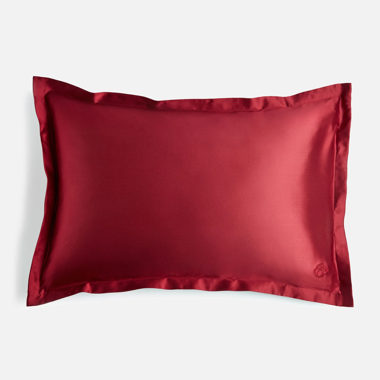 ESPA Oxford Edge Silk Pillowcase - Claret Rose Image 1