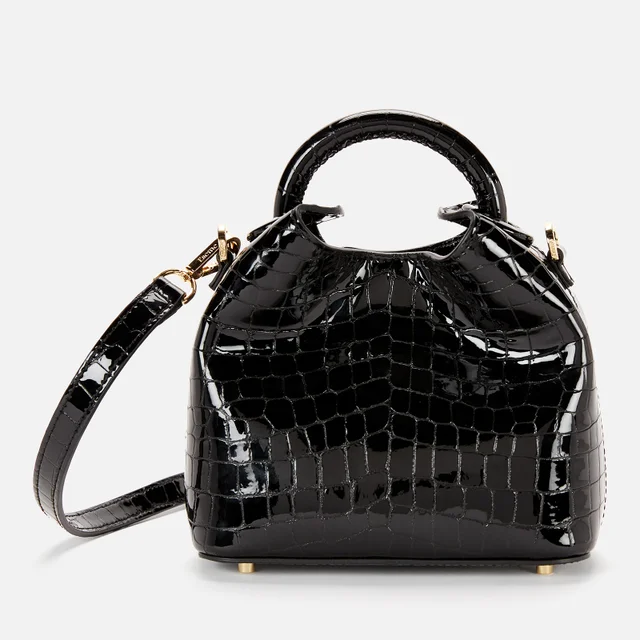 Elleme Women's Madeleine Croco Shoulder Bag - Black