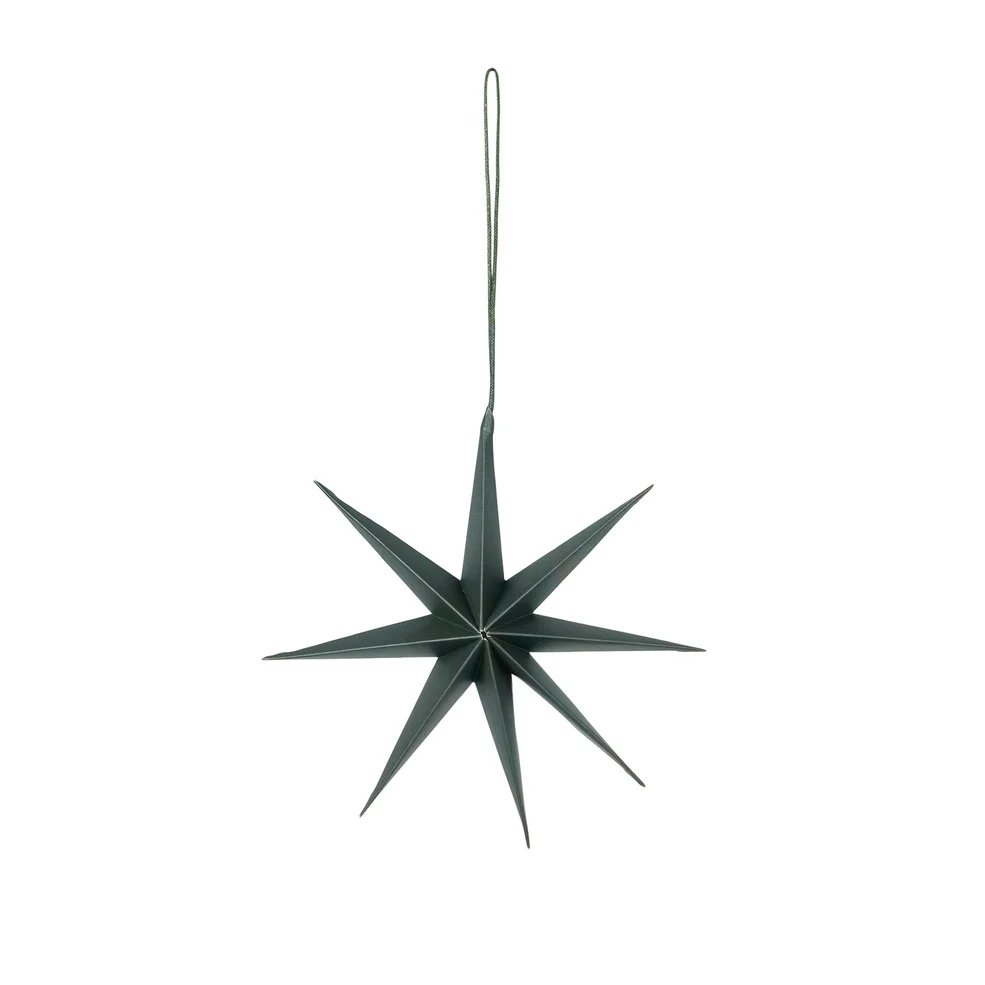 Broste Copenhagen Star Decoration - Green - S Image 1