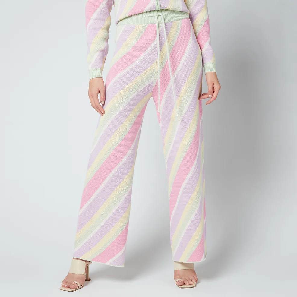Olivia Rubin Women's Isobel Trousers - Multi Pastel Stripe Image 1