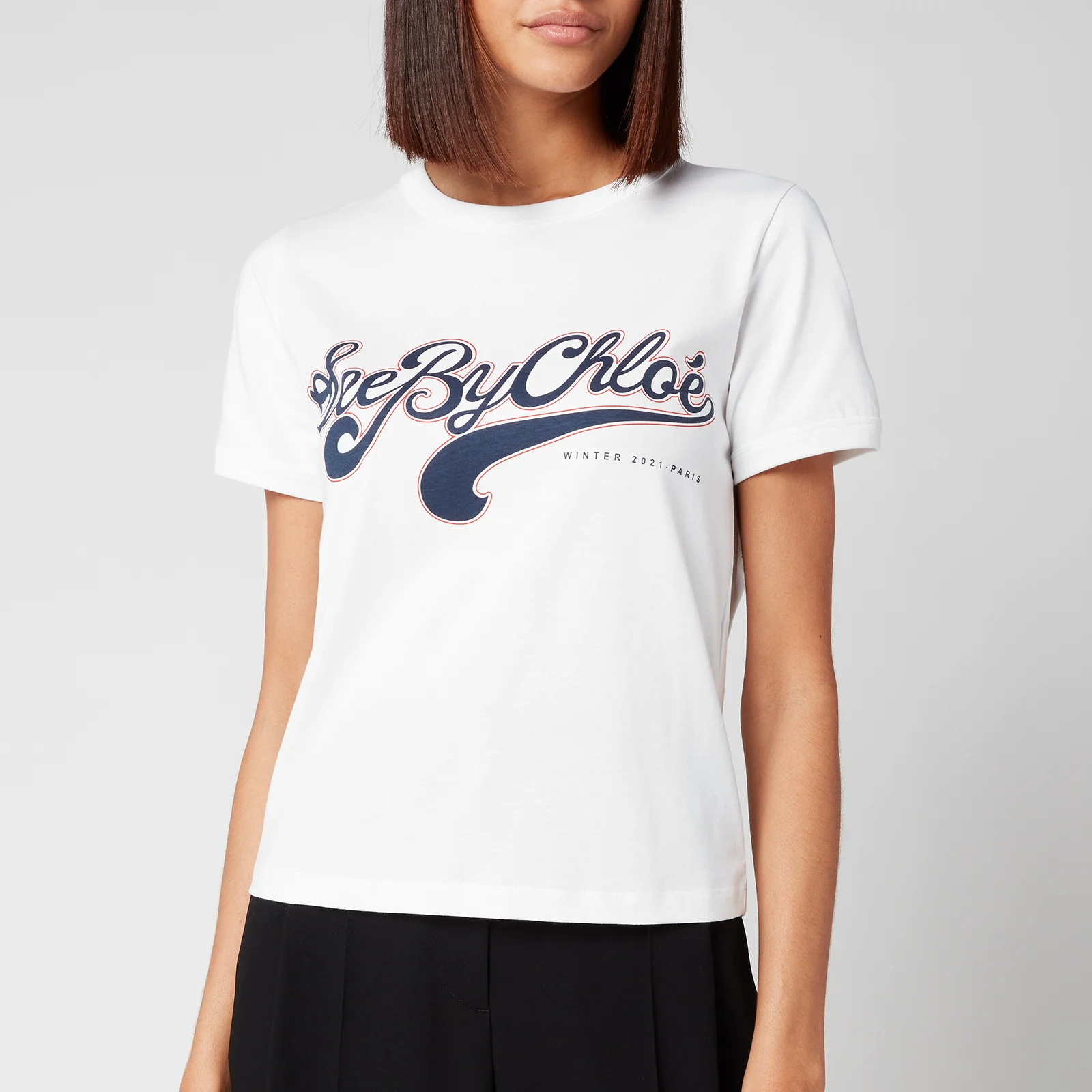 See By Chloé Women's Logo T-Shirt - White Image 1