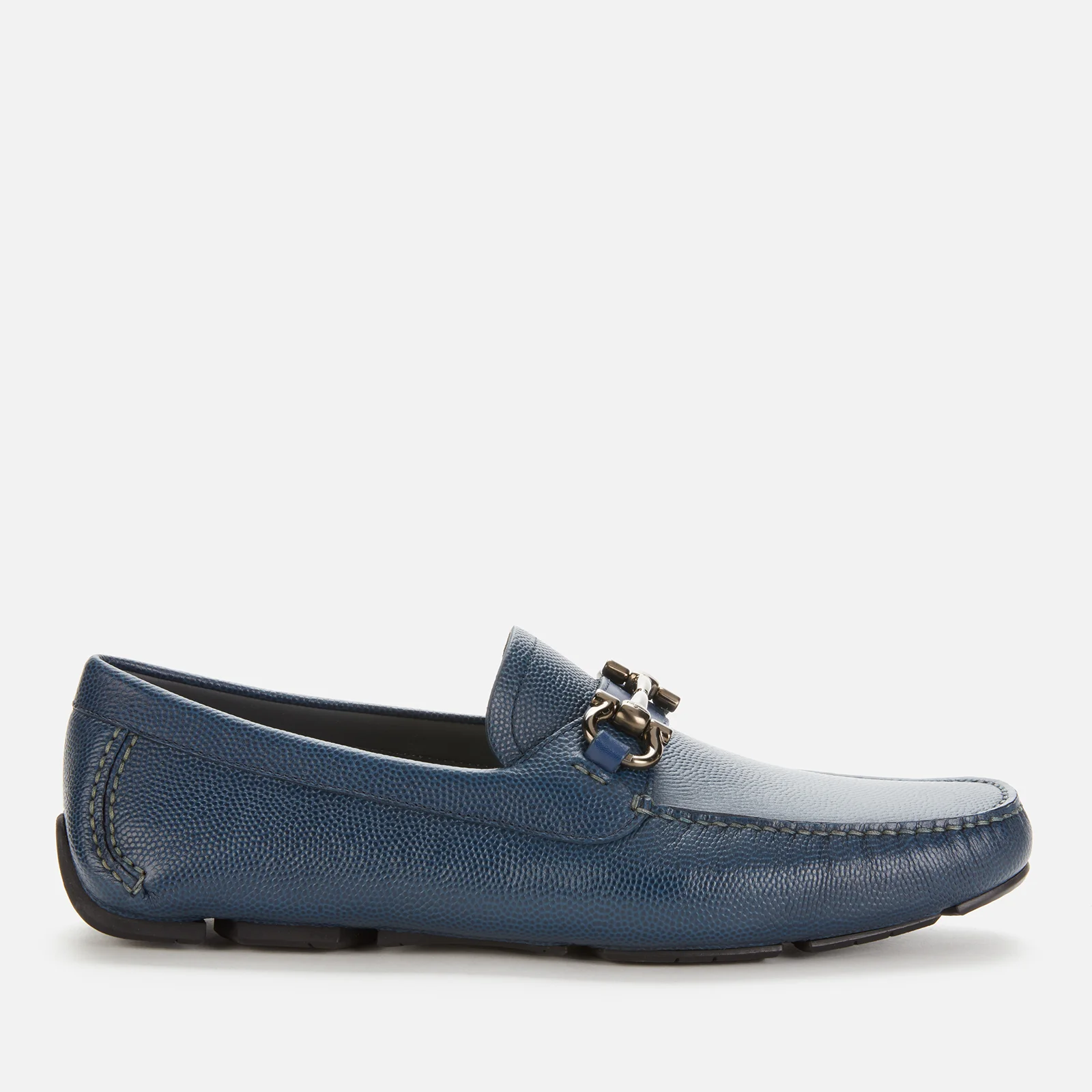 Salvatore Ferragamo Men's Parigi Leather Driving Shoes - Blue Image 1