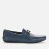 Salvatore Ferragamo Men's Parigi Leather Driving Shoes - Blue - Image 1