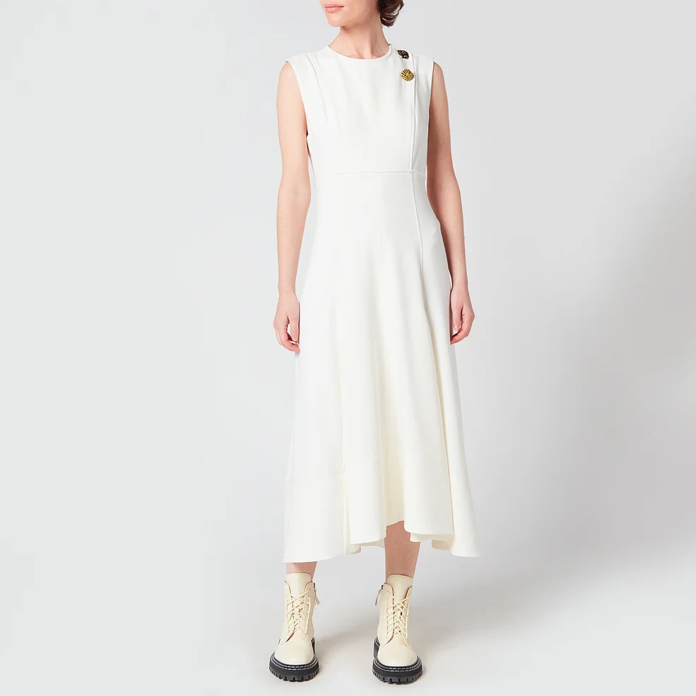 Proenza Schouler Women's Crepe Seamed Dress - Off White Image 1