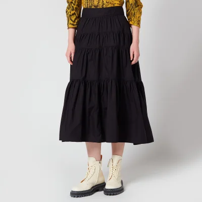 Proenza Schouler Women's Poplin Tiered Skirt - Black