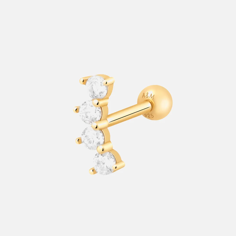 Astrid & Miyu Gold-Plated Crystal Earring Image 1