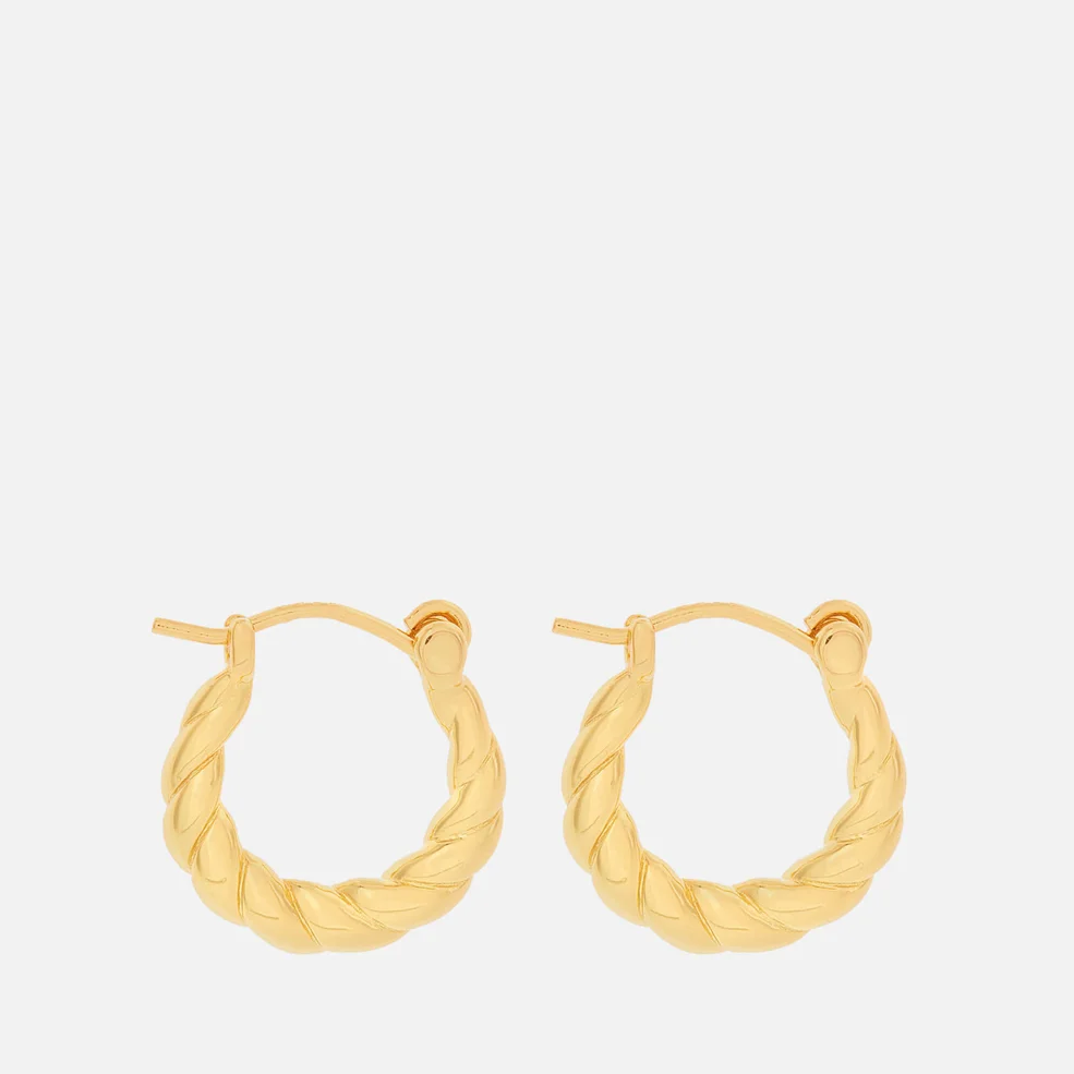 Astrid & Miyu Women's Twisted Mini Hoops In Gold - Gold Image 1