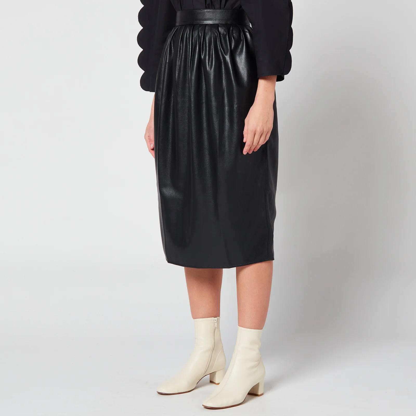 Naya Rea Women's Zoe Vegan Leather Skirt - Black Image 1
