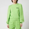 Ganni Women's Isoli Sweatshirt With Puff Sleeve - Flash Green - Image 1